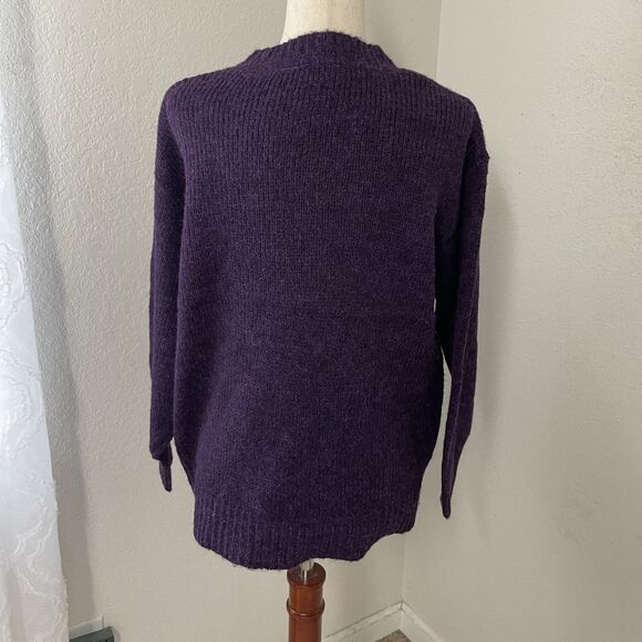 Stitchfix RD Style Womens Small Plum Purple Sweater Tulip Hem Crew Neck NWOT - Picture 3 of 7